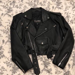 Black Cropped  Wilson’s Leather Jacket.